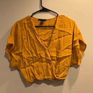 Yellow crop top shirt